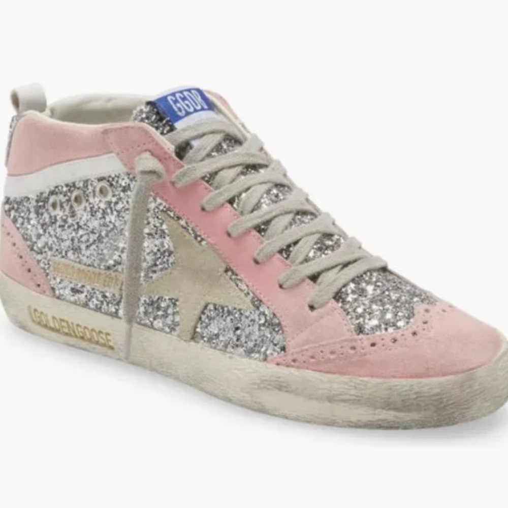 Golden Goose Women's Mid Star Glitter Sneaker